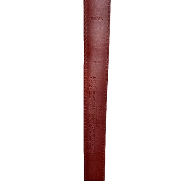 Vintage Coach 8400 Brown Leather Belt, Size Small - Picture 4 of 4